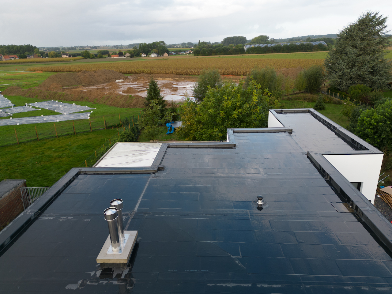 EPDM dak regenwater - toit eaux de pluie