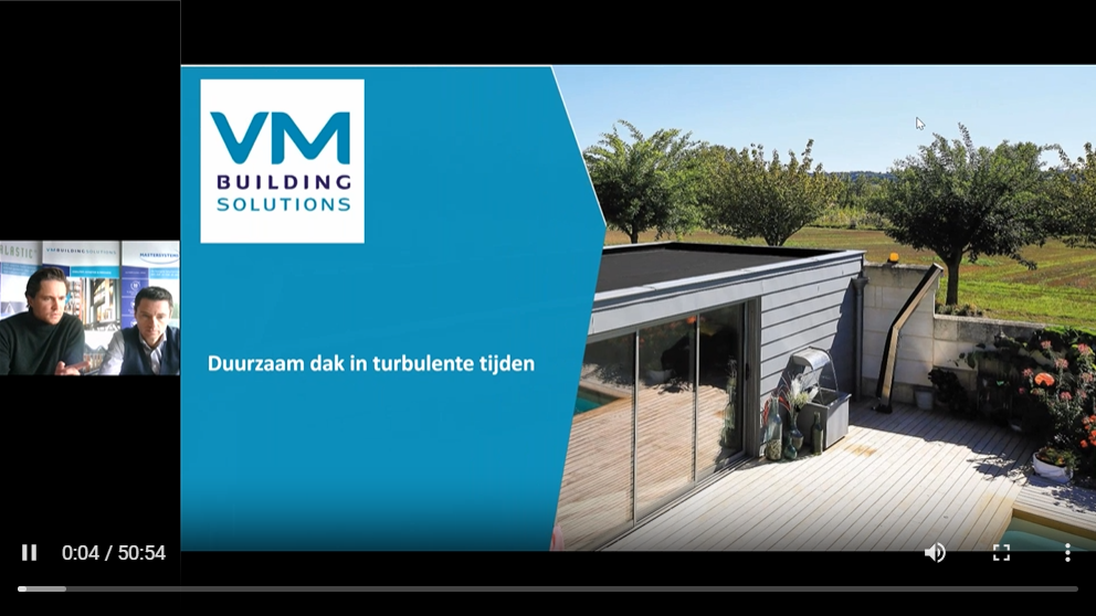 VM Building Solutions webinar duurzaam dak