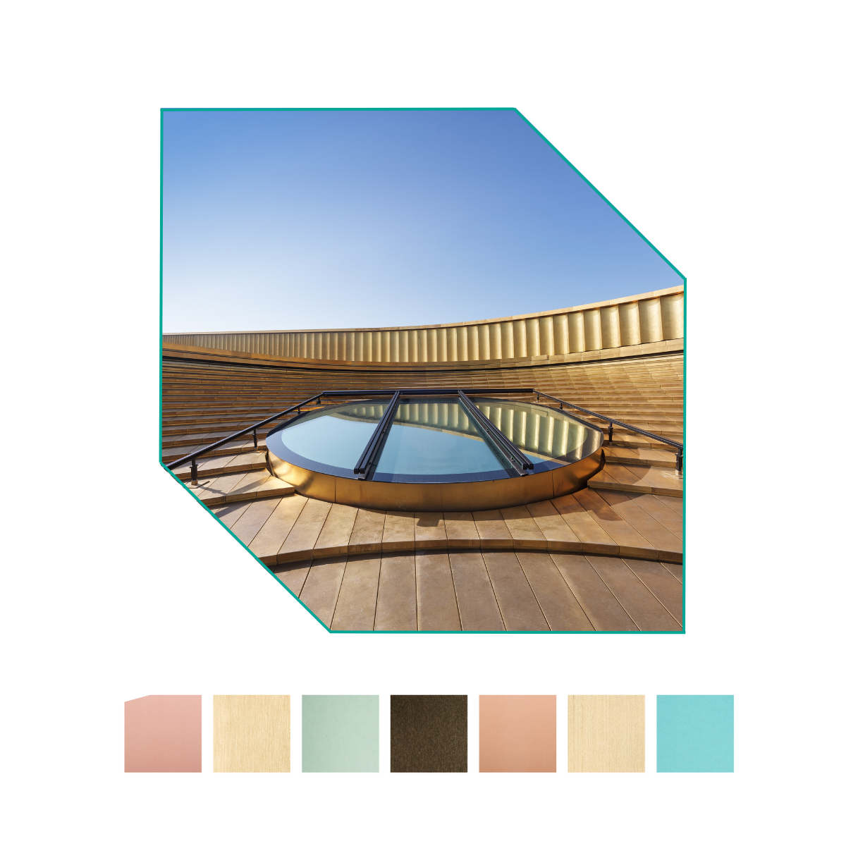 Nordic Copper koper dak gevel kleuren - cuivre toit façade couleurs